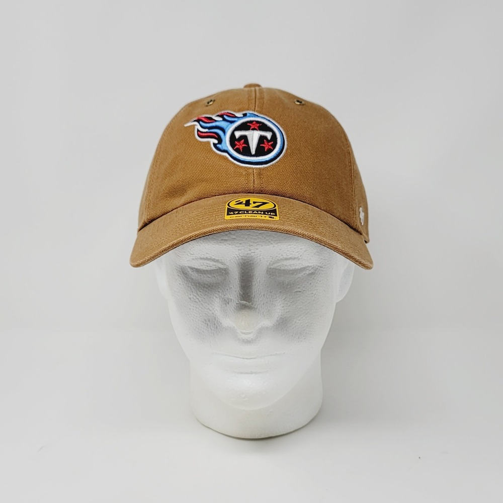Carhartt '47 Brand Clean Up Cap Tennessee Titans Hat Brown Adjustable Strapback